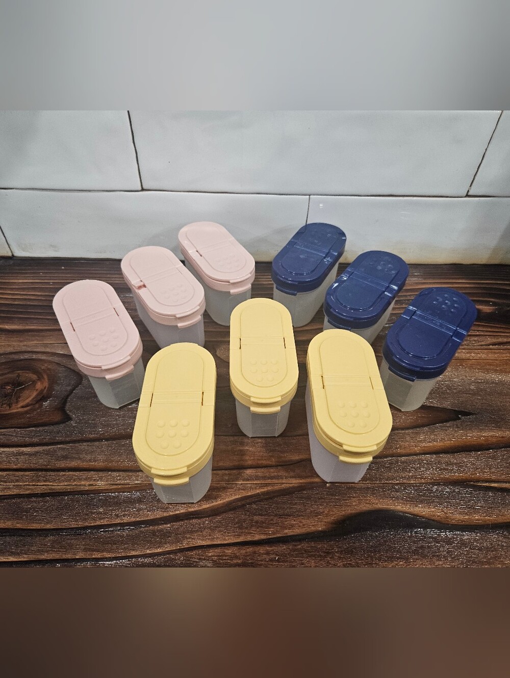 Set of Vintage Tupperware Modular Mates Spice Container Shakers Mold #1843